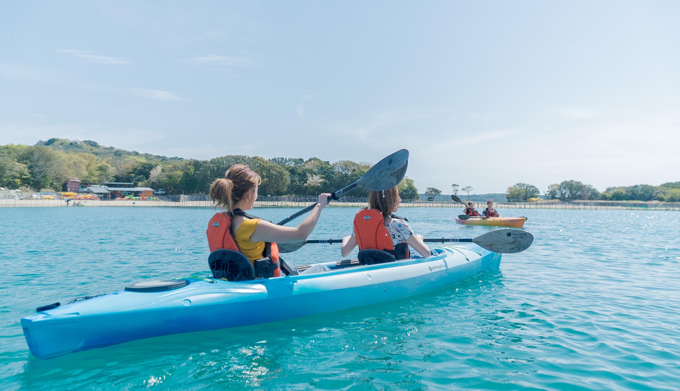Photos of women enjoying activities