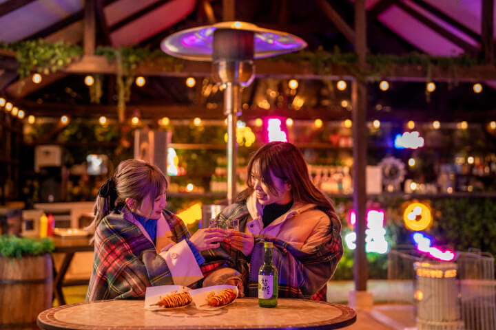 Photo of women toasting